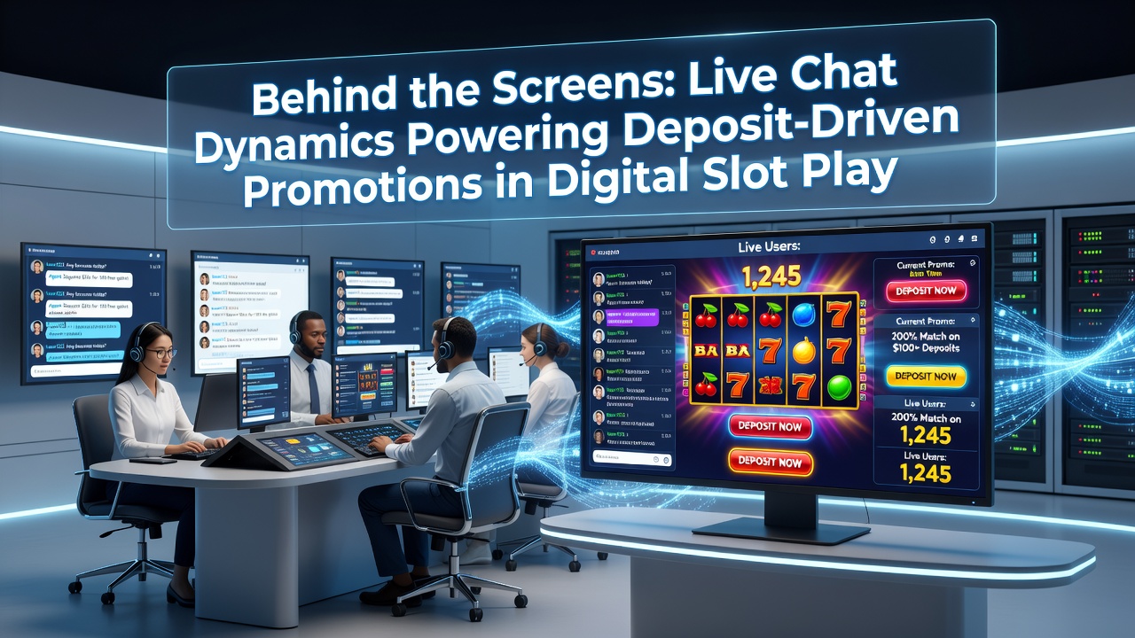 Live chat interface showing real-time interactions between support agents and slot players during promotional deposit offers