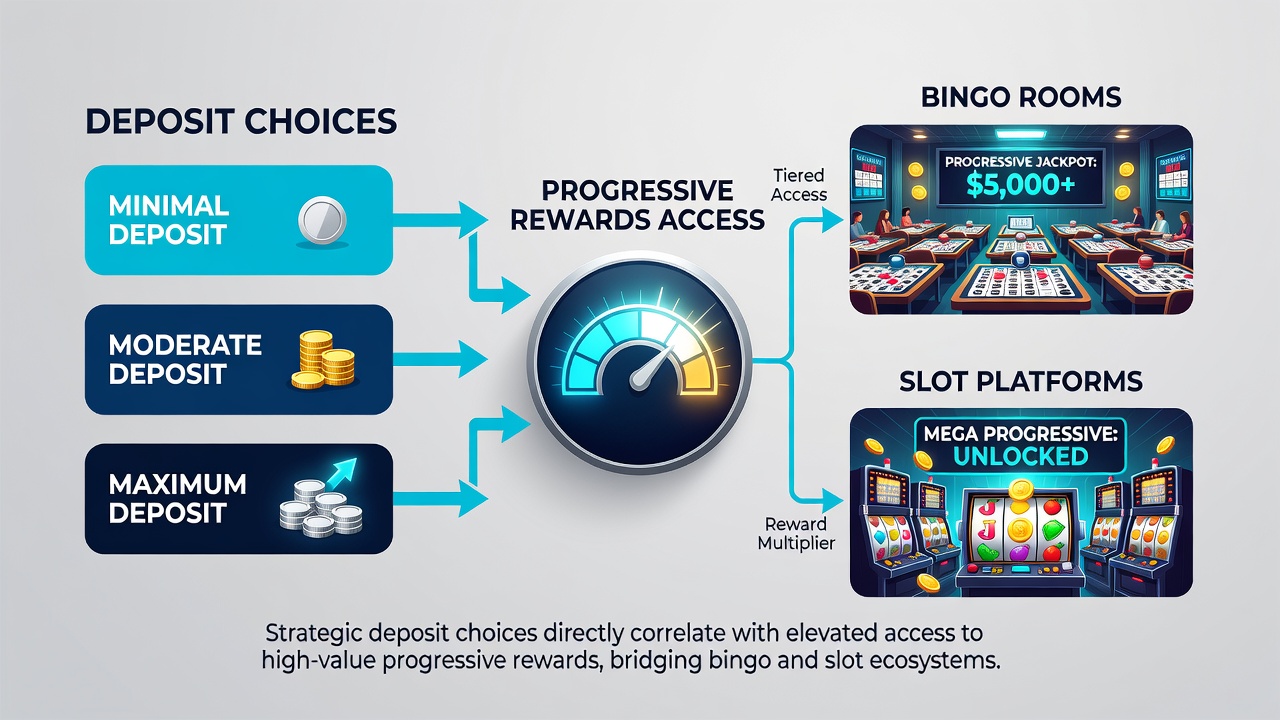 Slot game screen displaying progressive jackpot meter alongside deposit confirmation and loyalty status