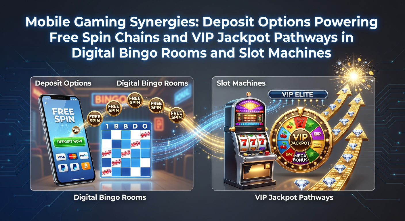 Mobile gaming interface showing deposit options and free spin activations in bingo and slots