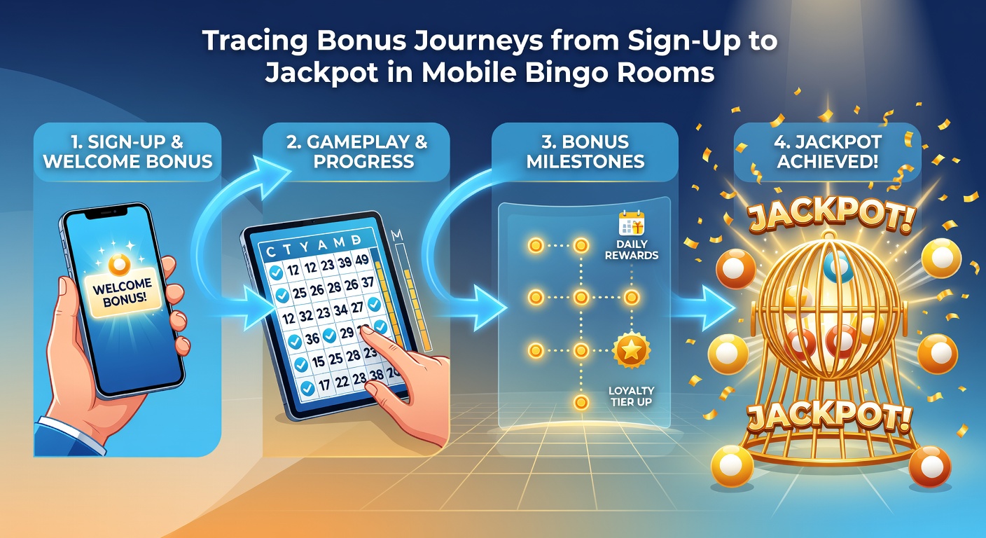 Player dashboard displaying accumulated bonus progress, jackpot meter, and VIP tier advancement in a mobile bingo application