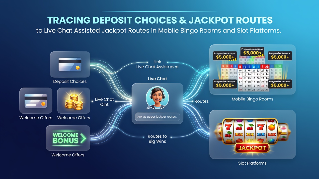 Mobile bingo and slot players using deposit options to access welcome offers and live chat support for jackpot routes